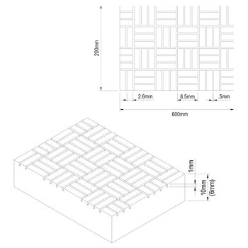 Embossed T Basketweave Xps Foam Sheet For Model Making, 4 of 9