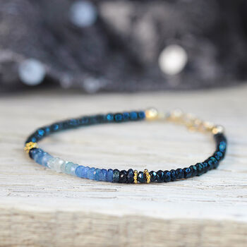 Ombre Blue Sapphire Bracelet In Silver Or Gold, 6 of 11