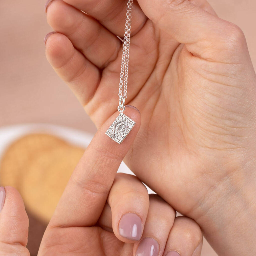 Biscuit Necklace With Personalised Message By Lily Charmed