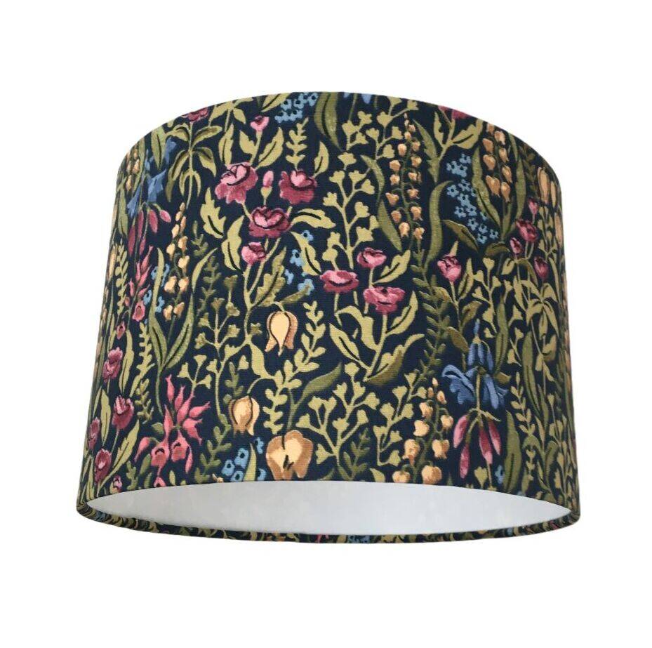 Multicolour Jewel Floral Drum Lampshade By Eve Scott Lighting