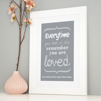 Personalised 'You Are Loved' Art Print, 9 of 10