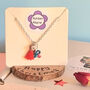 Dainty Tassel Initial Necklace Stand Up Gift In Box, thumbnail 1 of 12