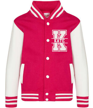 Personalised Kids Name Varsity Jacket, 3 of 10