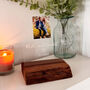 Acrylic Photo Couple Stand With Wooden Base, thumbnail 3 of 4