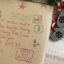 North Pole Special Delivery Name And Address Personalised Fibre Wrapping Paper, thumbnail 2 of 5