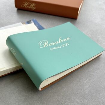 Personalised Recycled Leather Milestone Photo Album, 2 of 8
