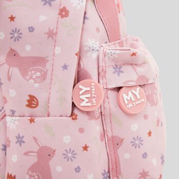 Personalised Pink Bunny Mini Backpack With Ears, 5 of 6