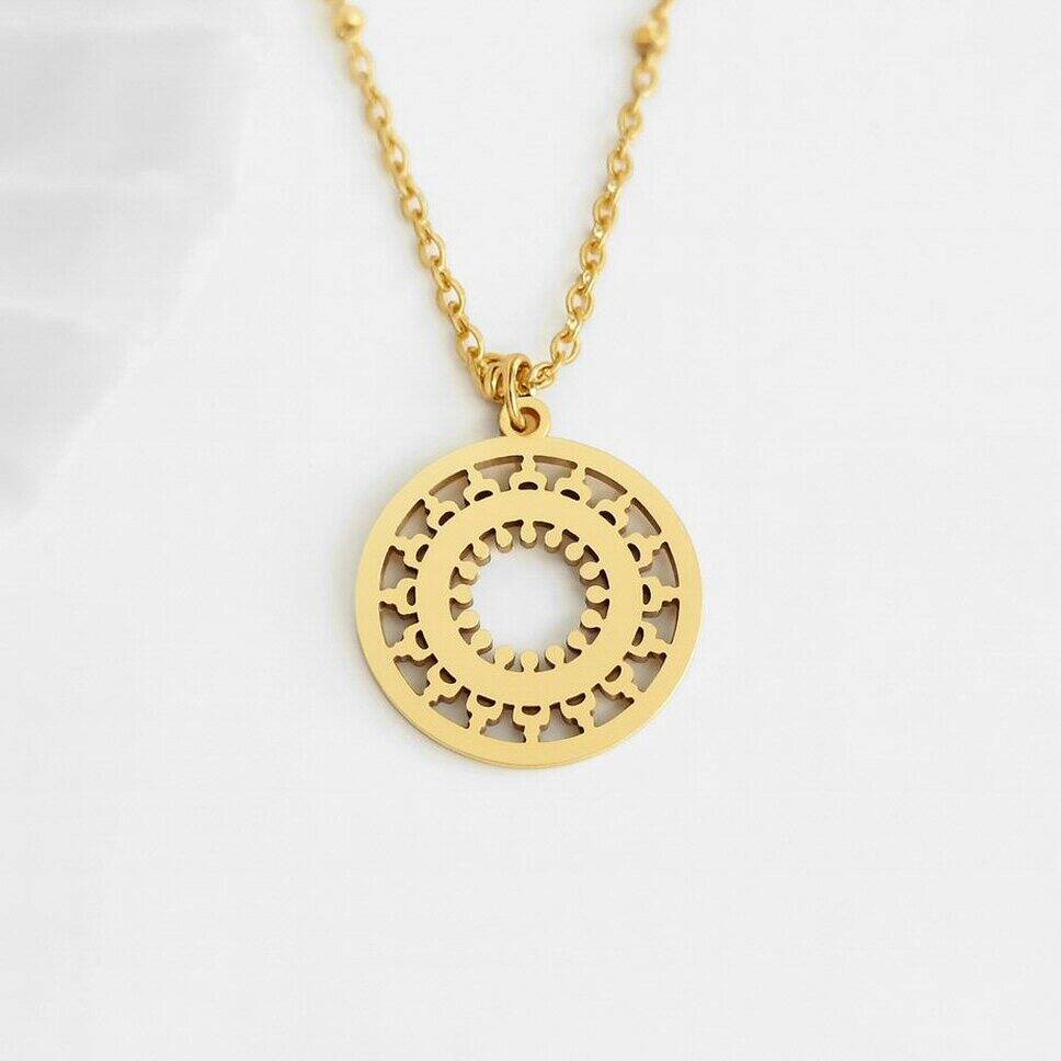 Waterproof Mandala Charm Necklace, 1 of 4