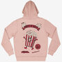 Sweet And Salty Unisex Peach Hoodie With Popcorn Mascot, thumbnail 5 of 6