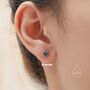 Prong Set Mystic Black Cz Stud Earrings, thumbnail 4 of 12