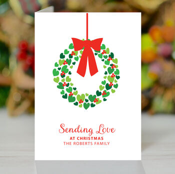 Personalised Sending Love At Christmas Card, 2 of 5