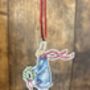 Wooden Hanging Rabbit Holiday Ornament, thumbnail 1 of 5