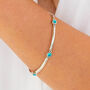 Holi Jewel Turquoise Bangle In Silver Or Gold Plated, thumbnail 1 of 12