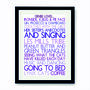 Personalised 'Favourite Things' Framed Print: Purples, thumbnail 1 of 6