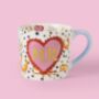 Couples Gold Foil Heart Mugs, thumbnail 2 of 5