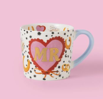 Couples Gold Foil Heart Mugs, 2 of 5