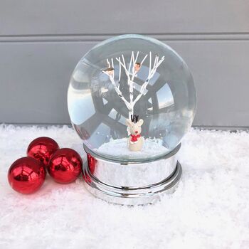 Christmas Snow Globe With Rudolf Reindeer, 2 of 3