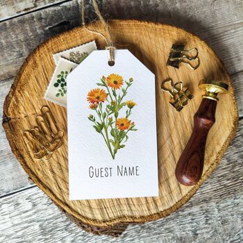 Flower Place Card Luggage Tags, 5 of 12