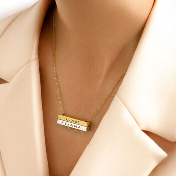 Multiple Name Bar Necklace, 6 of 10