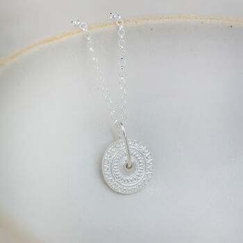 Sterling Silver Talisman Spinner Pendant, 3 of 3