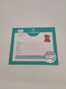 Personalised Large Highland Cow Cream Soft Toy, 5 of 5