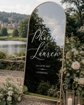 Personalised Wedding Sign Vinyl Decal For Mirrors, 6 of 7