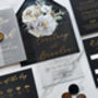 Acrylic Luxury Foiled Script Wedding Invitation, thumbnail 1 of 4