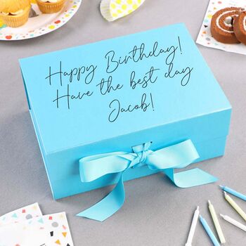 Personalised Luxury Bright Blue Gift Box, 3 of 5