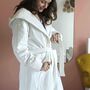 Personalised Message Long White Robe Dressing Gown Gift, thumbnail 4 of 5