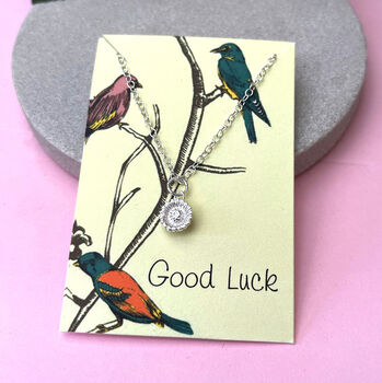 Good Luck Sterling Silver Mini Sunflower Necklace, 3 of 10