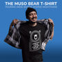 Festival Muso Bear Organic Cotton Men's T Shirt, thumbnail 1 of 12