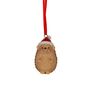 Festive Hedgehogs Hanging Decorations Set Of Three, thumbnail 2 of 4