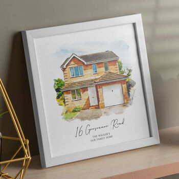 Watercolour House Portrait, New Home Gift, 5 of 8