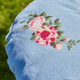 Set Of Two Blue Floral Round Seat Pads, thumbnail 5 of 6