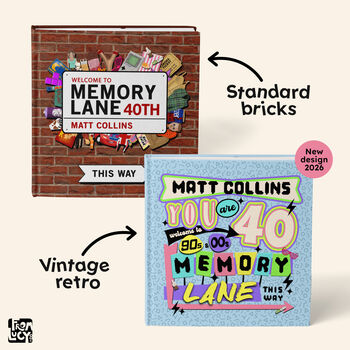 Personalised 40 Th Birthday Book 'Memory Lane', 3 of 12