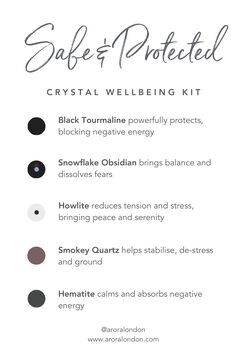 Safe And Protected Crystal Wellbeing Kit For Protection, 4 of 4