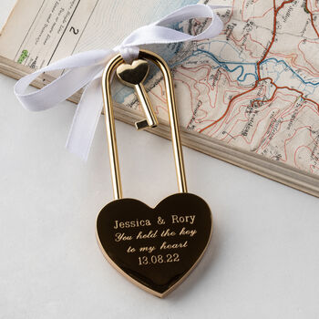 Personalised Key To My Heart Padlock, 2 of 7