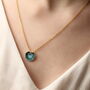 Seafoam Turquoise Leaf Necklace, thumbnail 5 of 8