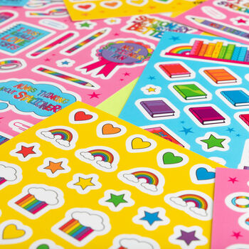 Colourful Rainbow A5 Vinyl Sticker Sheet, 6 of 7