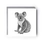 Cuddly Koala Wildlife Greeting Card, thumbnail 1 of 4