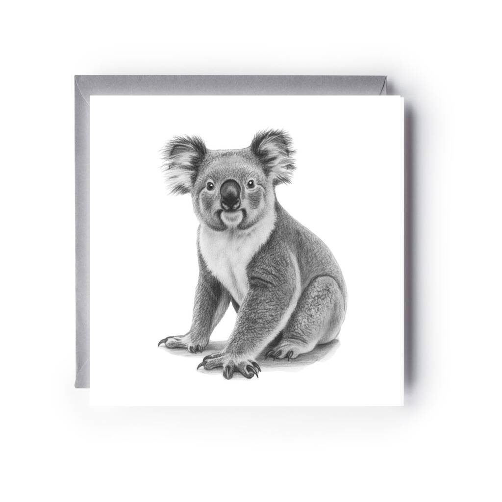 Cuddly Koala Wildlife Greeting Card, 1 of 4