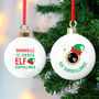 Personalised Elf Surveillance Bauble, thumbnail 1 of 4