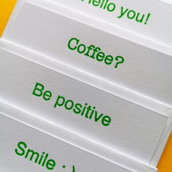 Be Positive Letterpress Notecard, 3 of 4