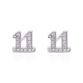 Laila 11:11 Stud Earrings | 925 Sterling Silver, 4 of 8