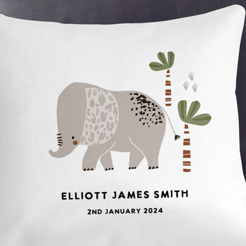 Safari Elephant Personalised Cushion, 2 of 2