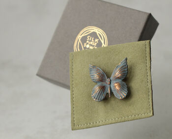 Purple Butterfly Brooch Pin, 3 of 7