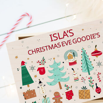 Personalised Wooden Fun Christmas Eve Gift Box, 4 of 4