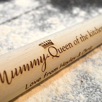 Personalised Rolling Pin Queen Of The Kitchen, 2 of 2