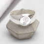 Personalised Sterling Silver Small Face Signet Ring, thumbnail 1 of 5