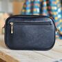 Single Zip Cross Body Bag In Black, thumbnail 2 of 2